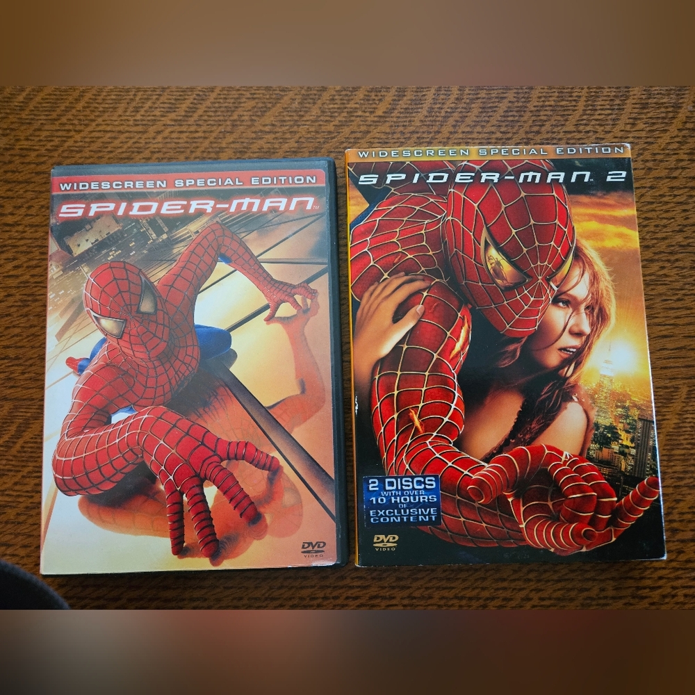 Spider-Man and Spider Man 2 Widescreen DVD's